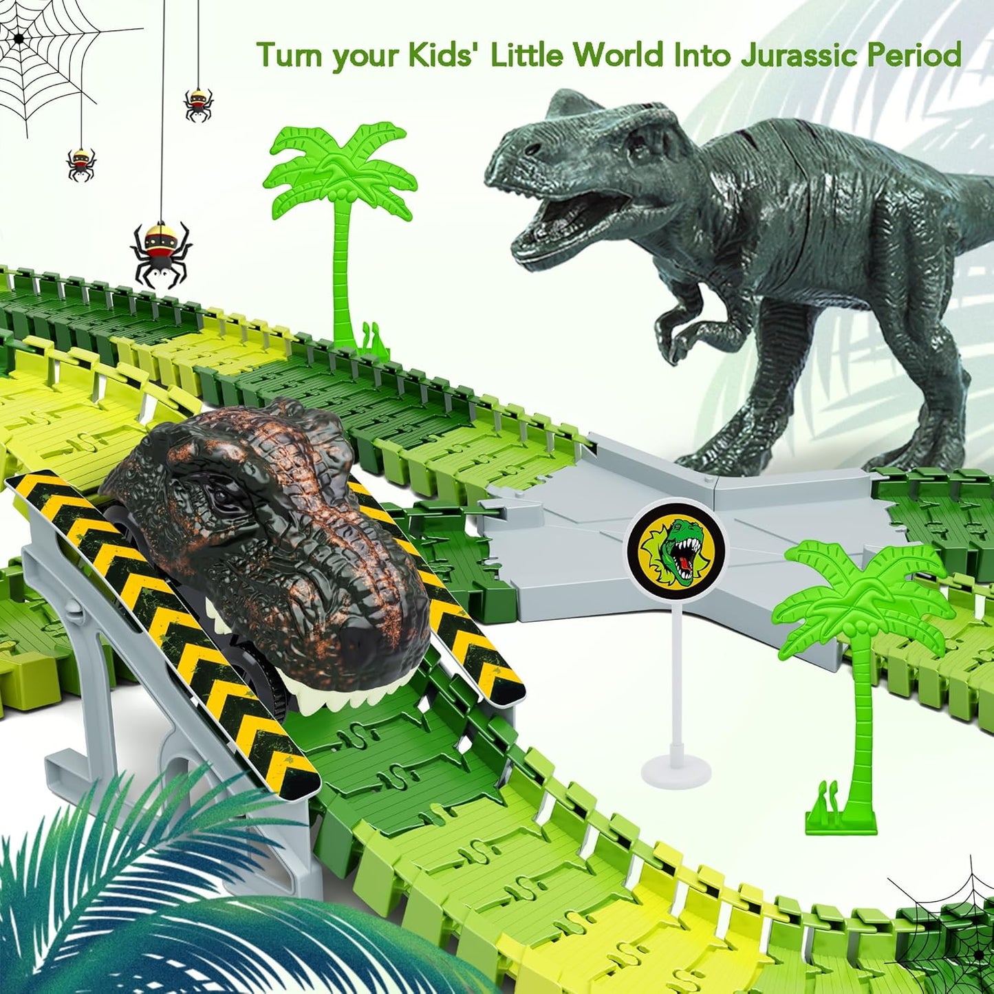 Electric Dinosaur Track Car Toy