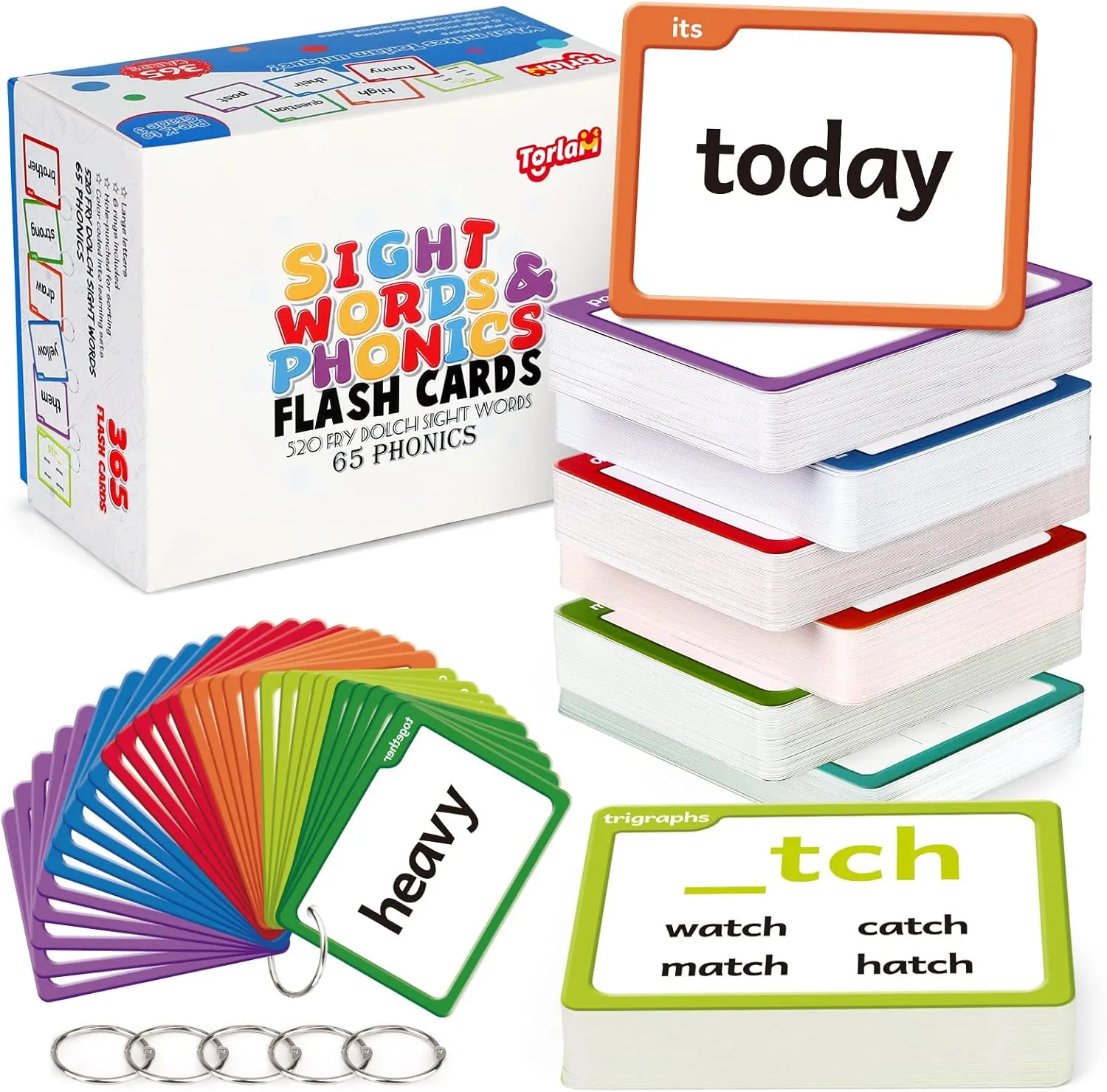 Sight Words & Phonics Flash Cards for Kids